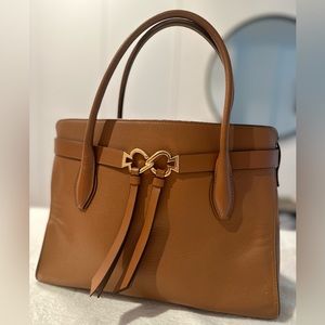 Kate Spade Toujour Satchel in Camel Leather